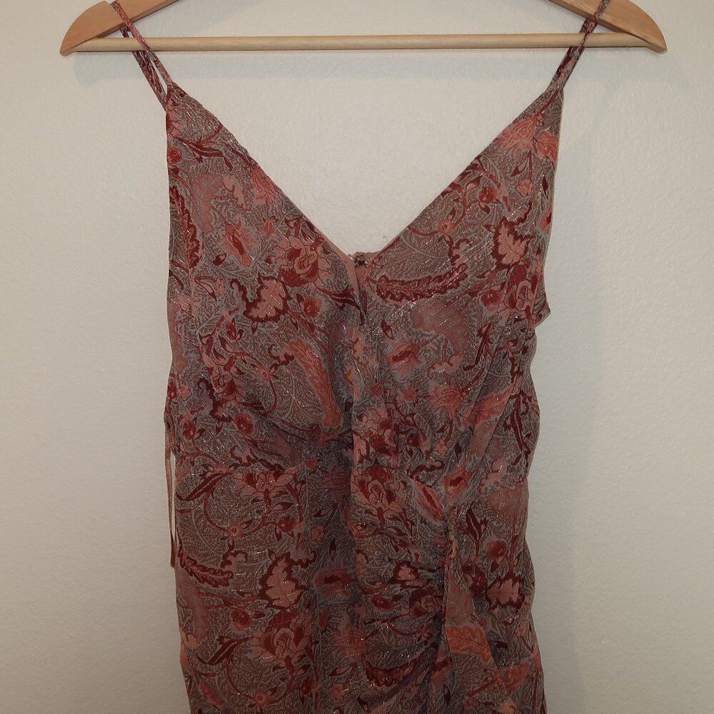 Floret Studios Floral Ruffle Chiffon Dress
